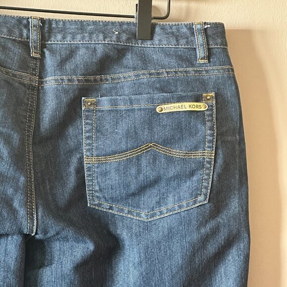 Women's Plus 14 Michael Kors Y2K Dark Wash Selma Flare Denim Jeans Flare - Picture 5 of 7